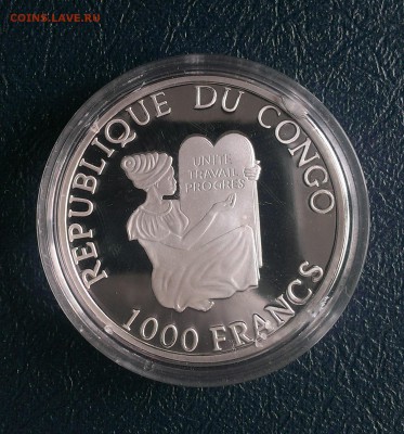 Конго 1000 франков 1999 Дарвин до 29.09 - IMAG0732