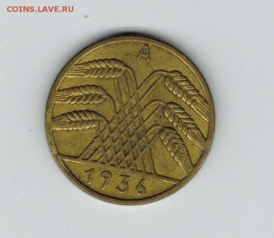 Германия 10 рейхпфеннигов 1936 А до 30.09.2014   22-00 - 1 14