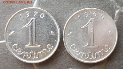 5 эре 1964 г. Дания и сантимы Франция до 30.09.2014 в 22:15 - DSCN1282.JPG
