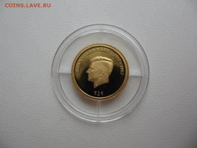 Либерия, 25 долларов 2000г,золото 585 пробы, вес 1.56 грамм - 4037262864[1]