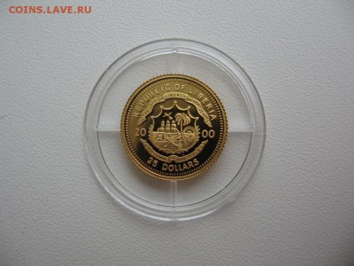 Либерия, 25 долларов 2000г,золото 585 пробы, вес 1.56 грамм - 4037262864_1[1]