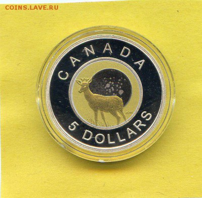 Канада.2011г 5$.Серия Полнолуние.Карибу.Ag до 03.10. в21.30 - CoinsHere130