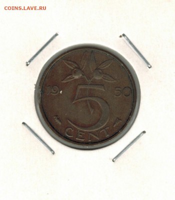 Нидерланды 5 центов 1950 до 30.09.2014   22-00 - 1