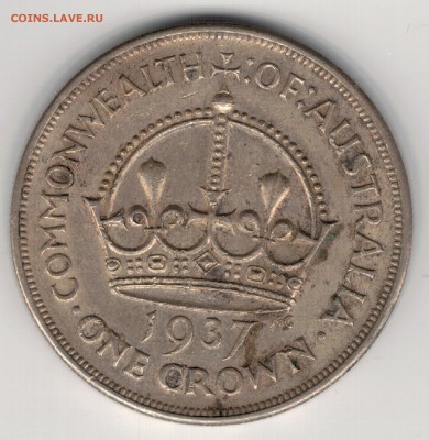 Ag АВСТРАЛИЯ КРОНА 1937 ДО 02.10.14 В 22Ч (9891) - 5-ав1