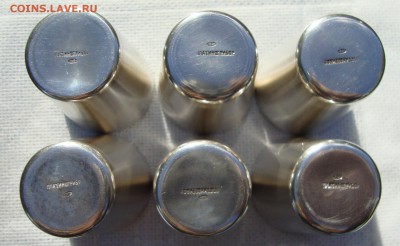 Стопки 6 штук, Платиноприбор, 875 проба - 883