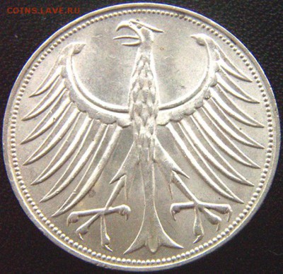 ФРГ_5 марок 1969(D). Отличное серебро; до 28.09_22.28мск - 8688