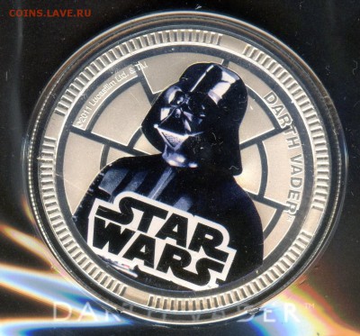 2011 г. 1 $.STAR WARS". Дарт Вейдер. до 03.10.2014г. в 21.30 - МонетыТутРФ020