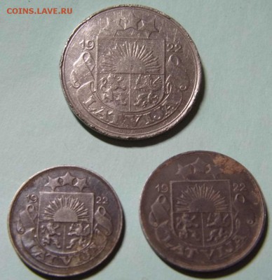 1,2,5,10,20 и 50 сантимов Латвии 1922 год до 2. 10. 14 - P1020842.JPG