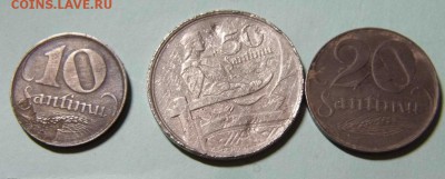 1,2,5,10,20 и 50 сантимов Латвии 1922 год до 2. 10. 14 - P1020841.JPG