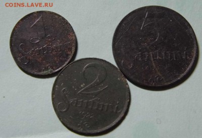 1,2,5,10,20 и 50 сантимов Латвии 1922 год до 2. 10. 14 - P1020839.JPG