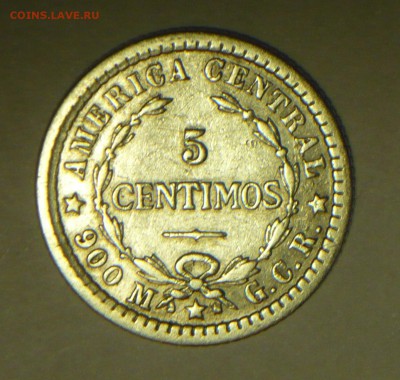 5 сентимо 1905г. Коста-Рика серебро,до 03.10.14г. в 21.00! - P1120728_cr
