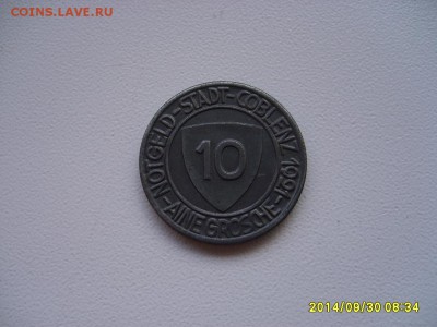 COBLENZ,10 пфеннигов 1921г(разновид,лицо)!до 2.10.2014 - S6002180.JPG