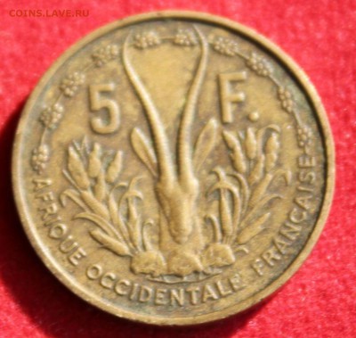 C рубля ФРАНЦУЗСКАЯ ЗАПАДНАЯ АФРИКА 5фр. 1956г.до 6.10.14г. - IMG_1538.JPG