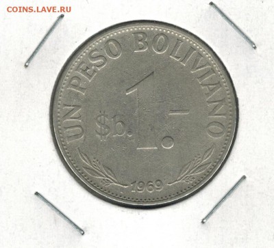 Боливия 1 песо 1969 до 02.10.2014   22-00 - 1 5