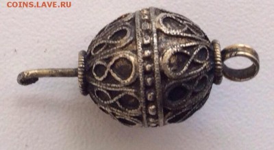 Серебреная кафтанная пуговица - image