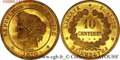 Франция 10 сантимов 1871 - f135_002_66
