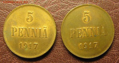 5 пенни 1917 (оба варианта) красные, с остатками блеска - IMG_1556.JPG