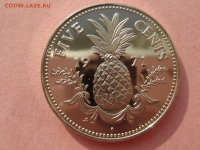 Багамы: Ag-925 2 доллара 1971 PROOF до 02.10.14 22-00 - Багамы 5 центов 1971-1.JPG