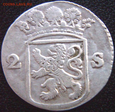 Нидерланды. Голландия_2 стювера 1759. Ag; до 02.10_22.04мск - 8440