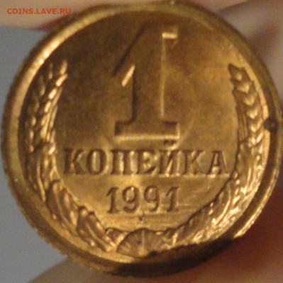1 копейка 1991 г. Л. Брак или разновидность? Укороченная "9" - 1 копейка 1991 Л - фото 3.JPG