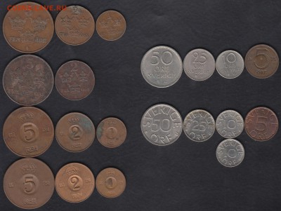 Швеция 20 монет без повторов до 04.10.2014 22-00 - Швеция 20 монет а