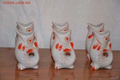 фарфоровые рыбы графины и стопки. Оценка. - 880281097