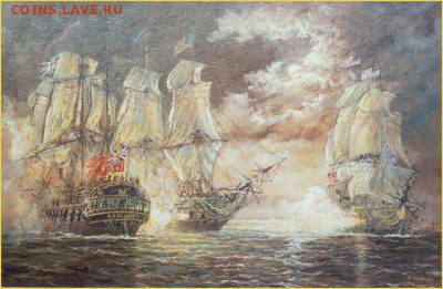 Монеты с Корабликами - john-paul-jones-at-the-battle-of-flamborough-head