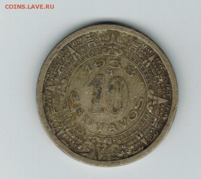 Мексика 10 центаво 1938 до 06.10.2014   22-00 - 1 7