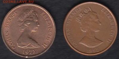 Каймановы Острова 1 цент 1972, 1992 до 06.10.2014 22-00 - Кайманы р
