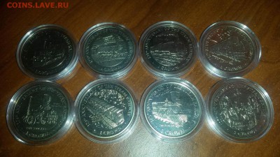 Остров Мэн Кроны серии Паровозы 8 шт. - 20141005_145629