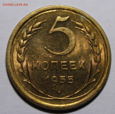 5 копеек 1955 яркий штемпельный aUNC.c 200.__10.10.14__22:00 - _MG_0470.JPG