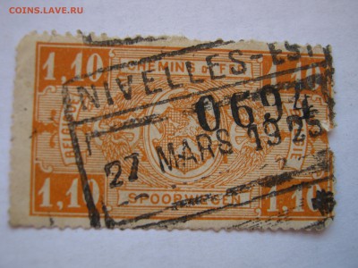 Марка БЕЛЬГИИ.  Штамп 1925 г. Оценка. - Изображение 245