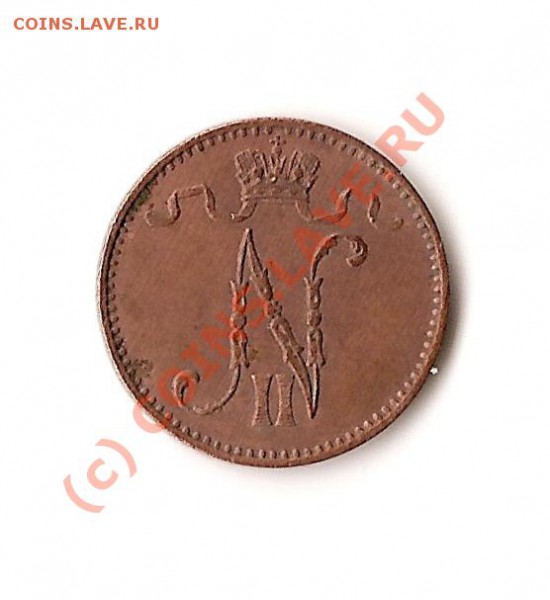 Русская Финляндия, 1909 год 1 пенни до 21.04.10 21-00 Мск. - 1 р 1909 а