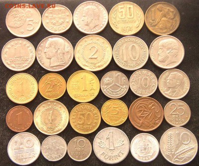 49 разных зарубежных монет (см. описание). До 06.10_22.04мск - 8753