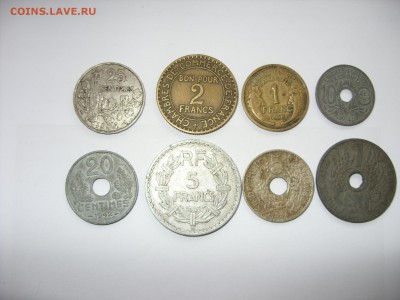 8 монет Франция и колонии. 1904-1946. - Аук Франция - 1.JPG