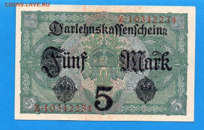 ГЕРМАНИЯ 5 марок 1917 UNC  до 9.10 22.00 мск - Без имени-3