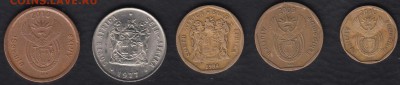 ЮАР 5-20 центов 5 монет до 08.10.2014 22-00 - ЮАР 5 монет р