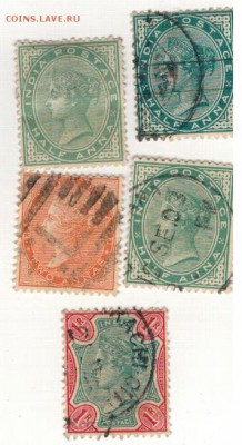 Марки Брит.Индии лот 2 (5шт) до 13.10.14 в 22.00мск (А14) - 2-инд5