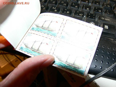 Буклет с квартблоками марок ФОЛКЛЕНДЫ Корабли, парусники - P1960820.JPG