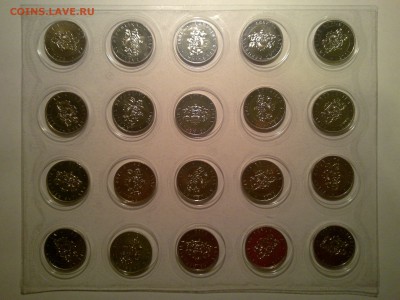 Монеты Латвийской республики 1992 - 2 lati 2003 set a