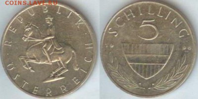 Австрия 5 шиллингов 1996г. ,до 21.00 мск 15.10.2014 - Австрия-5 шил. 1996