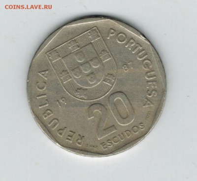 Португалия 20 эскудо 1987 до 10.10.2014   22-00 - 1 1