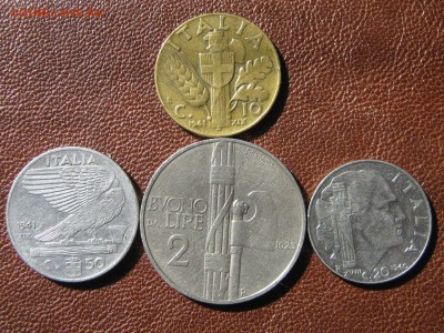 ИТАЛИЯ 4 монеты 1923-41 гг. + 2 монеты БОНУС. До 15.10.2014. - Изображение 295