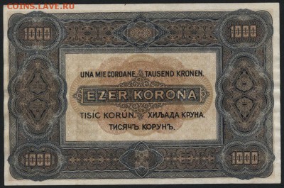 Венгрия 1000 пенге 1920 г.до 22-00 мск 14.10.14 г. - 1000 пенге 1920 года реверс