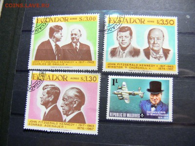 Лот марок Кеннеди, Черчилль и др - P1970155.JPG
