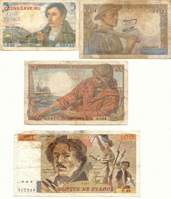 Франция 5,10,20,100 Франков до 11.10.14 (21-00мск) - France_1