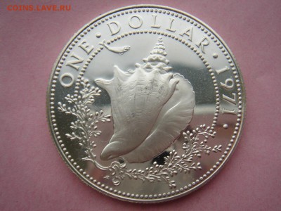 Багамы: Ag-800 1 доллар 1971 PROOF до 16.10.14 22-00 - Багамы 1 доллар 1971-1.JPG
