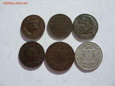 Нотгельды Германия. 6 штук без повторов. 1918-1923. - Аук нотгельды - 2.JPG