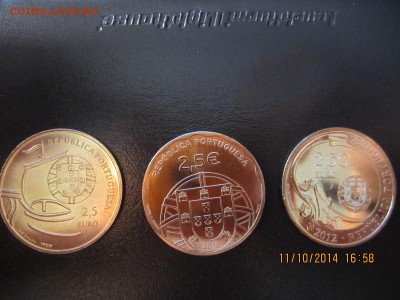 Лот кораблей. 3 монеты Португалия 2,5 евро UNC - IMG_3422.JPG