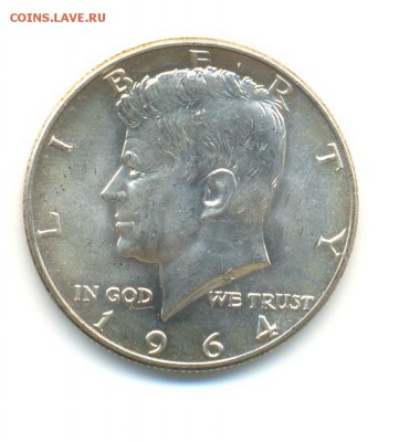 2 доллара 1964. AU . до 16.10 22:00 - 7